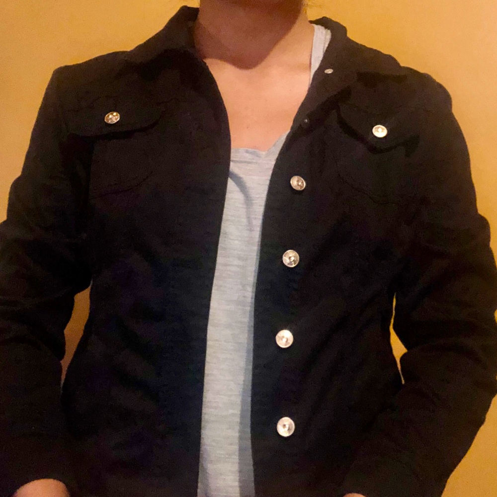 Black button up jacket